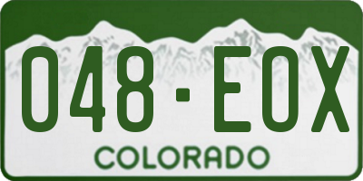 CO license plate 048EOX