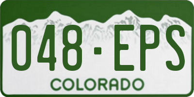 CO license plate 048EPS
