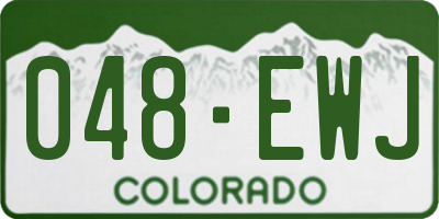 CO license plate 048EWJ