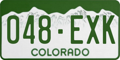 CO license plate 048EXK