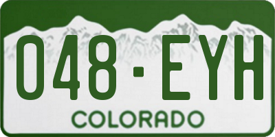 CO license plate 048EYH