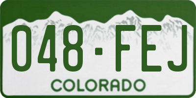 CO license plate 048FEJ