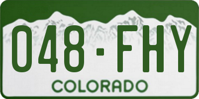 CO license plate 048FHY