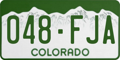 CO license plate 048FJA