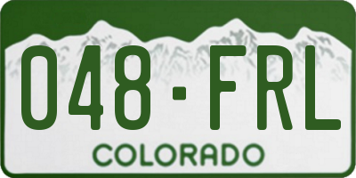 CO license plate 048FRL