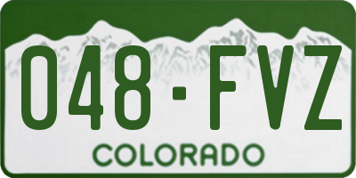 CO license plate 048FVZ