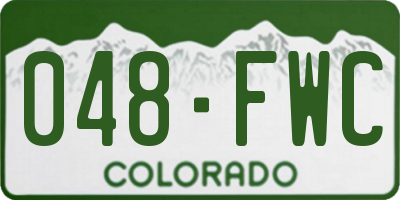 CO license plate 048FWC