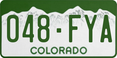 CO license plate 048FYA