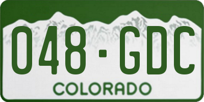 CO license plate 048GDC