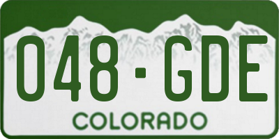CO license plate 048GDE