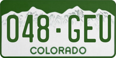 CO license plate 048GEU