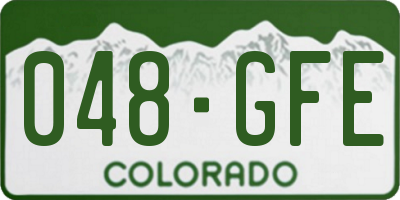 CO license plate 048GFE