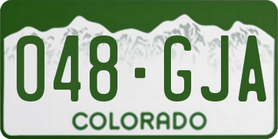 CO license plate 048GJA