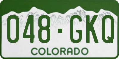 CO license plate 048GKQ