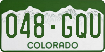CO license plate 048GQU