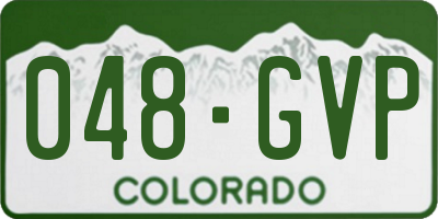 CO license plate 048GVP