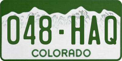 CO license plate 048HAQ