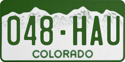 CO license plate 048HAU