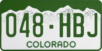CO license plate 048HBJ