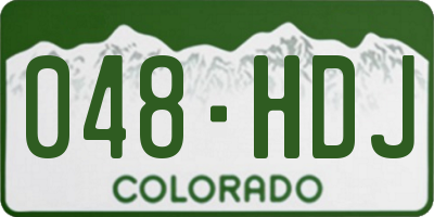 CO license plate 048HDJ