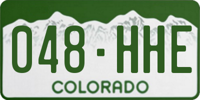 CO license plate 048HHE