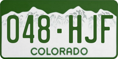 CO license plate 048HJF