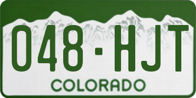 CO license plate 048HJT