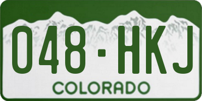 CO license plate 048HKJ