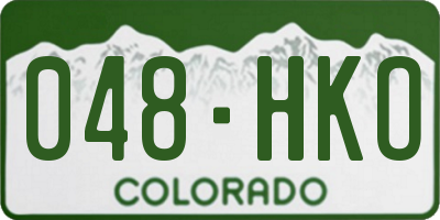 CO license plate 048HKO