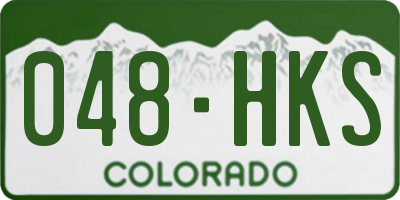 CO license plate 048HKS