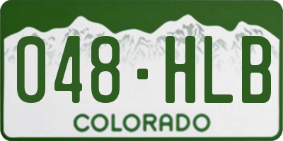 CO license plate 048HLB