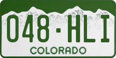 CO license plate 048HLI
