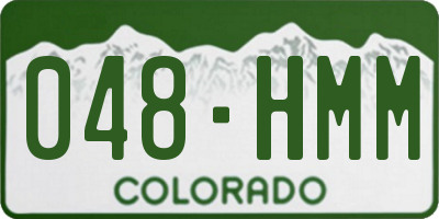 CO license plate 048HMM