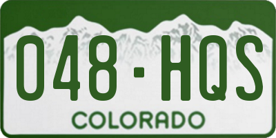 CO license plate 048HQS