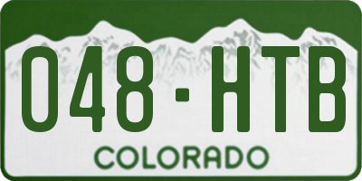 CO license plate 048HTB