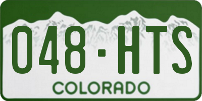 CO license plate 048HTS