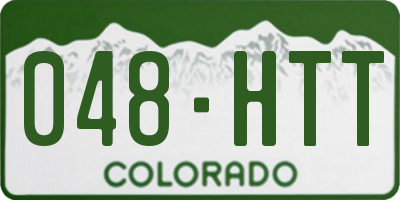 CO license plate 048HTT
