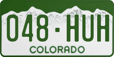 CO license plate 048HUH