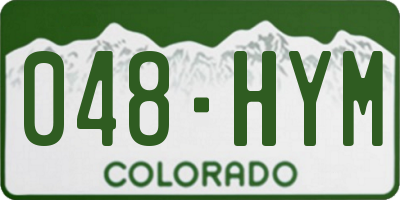 CO license plate 048HYM