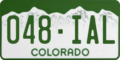 CO license plate 048IAL