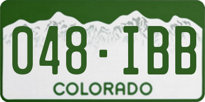 CO license plate 048IBB