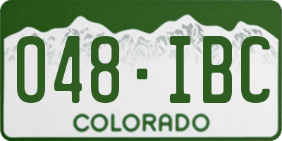 CO license plate 048IBC