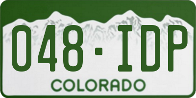 CO license plate 048IDP