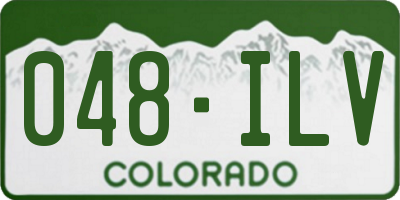 CO license plate 048ILV