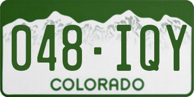 CO license plate 048IQY