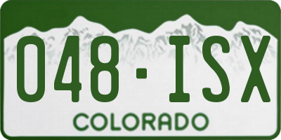 CO license plate 048ISX