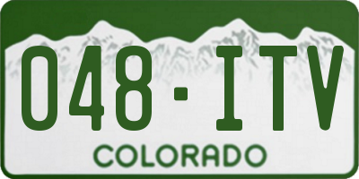 CO license plate 048ITV