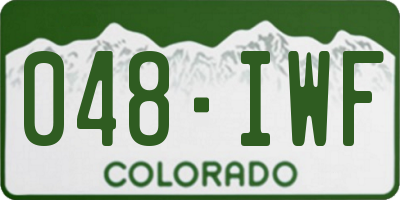 CO license plate 048IWF
