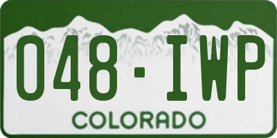 CO license plate 048IWP