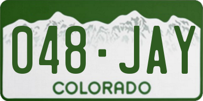 CO license plate 048JAY